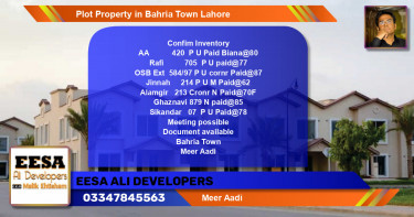 Residential Plot for Sale in Bahria Town, Lahore - (BP-58828)