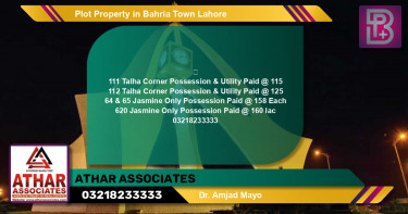 Residential Plot for Sale in Bahria Town, Lahore - (BP-58838)