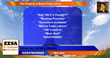 Residential Plot for Sale in Bahria Town, Lahore - (BP-58881)