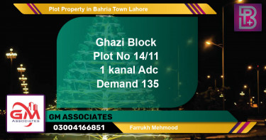 Residential Plot for Sale in Bahria Town, Lahore - (BP-58887)