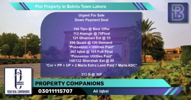 Residential Plot for Sale in Bahria Town, Lahore - (BP-58896)