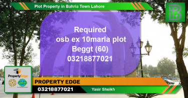 Residential Plot for Sale in Bahria Town, Lahore - (BP-58935)