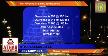 Residential Plot for Sale in Bahria Town, Lahore - (BP-58939)