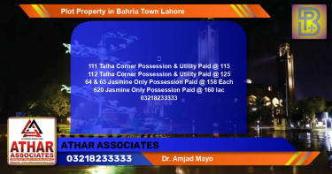 Residential Plot for Sale in Bahria Town, Lahore - (BP-58946)