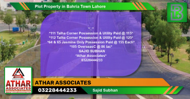 Residential Plot for Sale in Bahria Town, Lahore - (BP-58953)