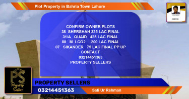 Residential Plot for Sale in Bahria Town, Lahore - (BP-58960)