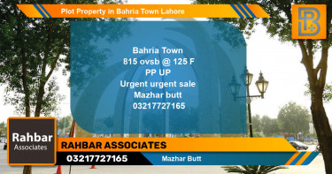 Residential Plot for Sale in Bahria Town, Lahore - (BP-58975)