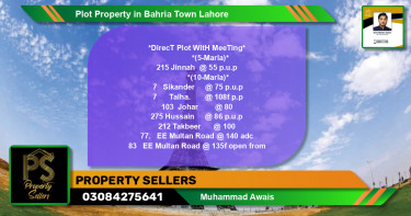 Residential Plot for Sale in Bahria Town, Lahore - (BP-58981)