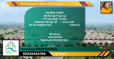 Residential Plot for Sale in Bahria Town, Lahore - (BP-59018)