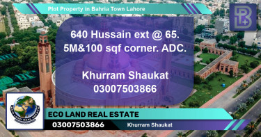 Residential Plot for Sale in Bahria Town, Lahore - (BP-59024)
