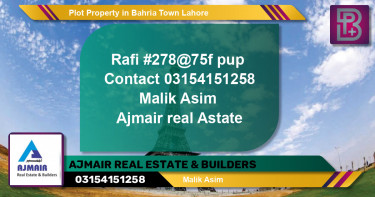Residential Plot for Sale in Bahria Town, Lahore - (BP-59027)