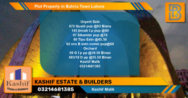 Residential Plot for Sale in Bahria Town, Lahore - (BP-59074)