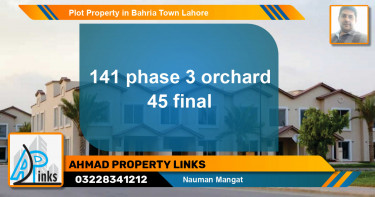 Residential Plot for Sale in Bahria Town, Lahore - (BP-59076)