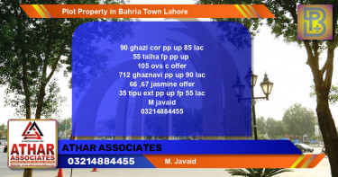 Residential Plot for Sale in Bahria Town, Lahore - (BP-59083)