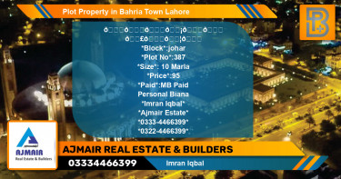 Residential Plot for Sale in Bahria Town, Lahore - (BP-59099)
