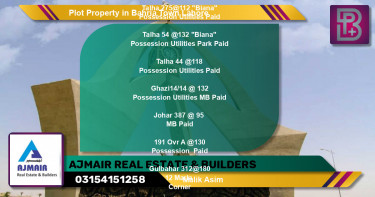 Residential Plot for Sale in Bahria Town, Lahore - (BP-59157)