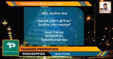 Residential Plot for Sale in Bahria Town, Lahore - (BP-59169)