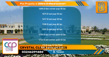 Residential Plot for Sale in Bahria Orchard, Lahore - (BP-59173)