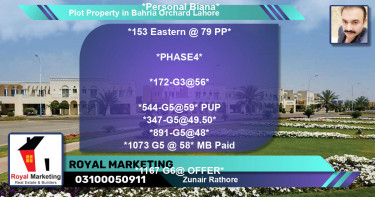 Residential Plot for Sale in Bahria Orchard, Lahore - (BP-59184)