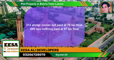 Residential Plot for Sale in Bahria Town, Lahore - (BP-59208)