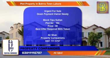 Residential Plot for Sale in Bahria Town, Lahore - (BP-59218)