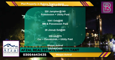 Residential Plot for Sale in Bahria Town, Lahore - (BP-59231)