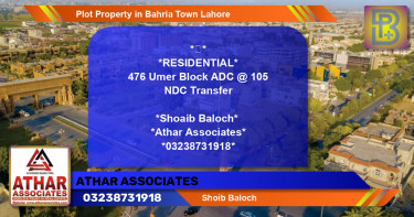Residential Plot for Sale in Bahria Town, Lahore - (BP-59247)