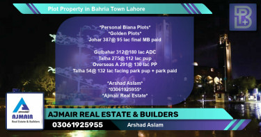 Residential Plot for Sale in Bahria Town, Lahore - (BP-59255)