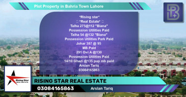 Residential Plot for Sale in Bahria Town, Lahore - (BP-59283)