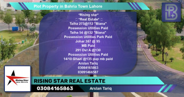 Residential Plot for Sale in Bahria Town, Lahore - (BP-59285)