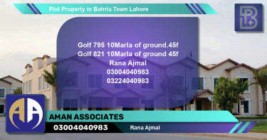 Residential Plot for Sale in Bahria Town, Lahore - (BP-59289)