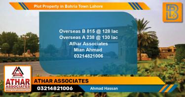 Residential Plot for Sale in Bahria Town, Lahore - (BP-59335)