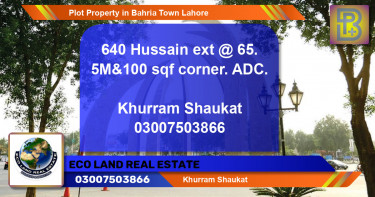 Residential Plot for Sale in Bahria Town, Lahore - (BP-59337)