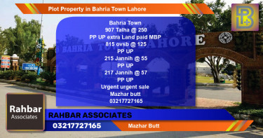 Residential Plot for Sale in Bahria Town, Lahore - (BP-59377)
