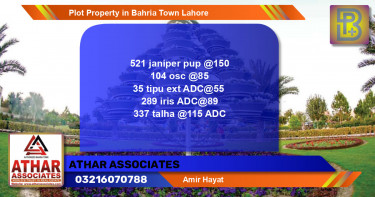 Residential Plot for Sale in Bahria Town, Lahore - (BP-59395)