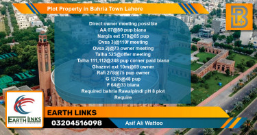 Residential Plot for Sale in Bahria Town, Lahore - (BP-59402)