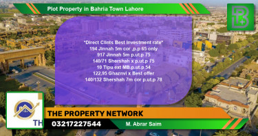 Residential Plot for Sale in Bahria Town, Lahore - (BP-59416)