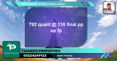 Residential Plot for Sale in Bahria Town, Lahore - (BP-59421)