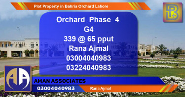 Residential Plot for Sale in Bahria Orchard, Lahore - (BP-59425)