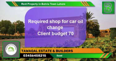 Residential Property for Rent in Bahria Town, Lahore - (BP-59447)