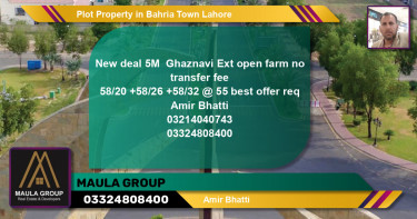 Residential Plot for Sale in Bahria Town, Lahore - (BP-59453)