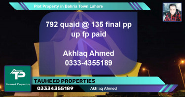Residential Plot for Sale in Bahria Town, Lahore - (BP-59507)