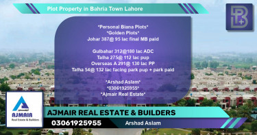 Residential Plot for Sale in Bahria Town, Lahore - (BP-59511)