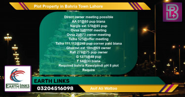 Residential Plot for Sale in Bahria Town, Lahore - (BP-59517)