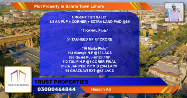 Residential Plot for Sale in Bahria Town, Lahore - (BP-59527)