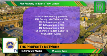 Residential Plot for Sale in Bahria Town, Lahore - (BP-59528)