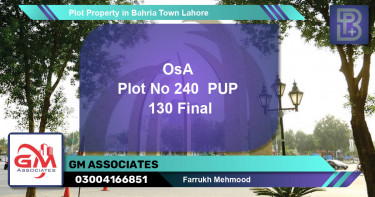 Residential Plot for Sale in Bahria Town, Lahore - (BP-59556)