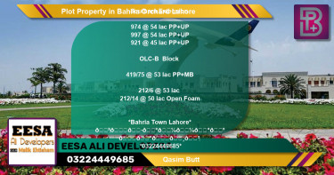 Residential Plot for Sale in Bahria Orchard, Lahore - (BP-59584)