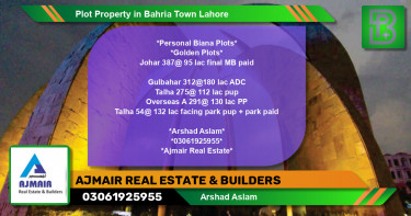 Residential Plot for Sale in Bahria Town, Lahore - (BP-59593)