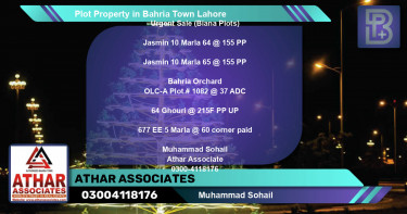 Residential Plot for Sale in Bahria Town, Lahore - (BP-59671)
